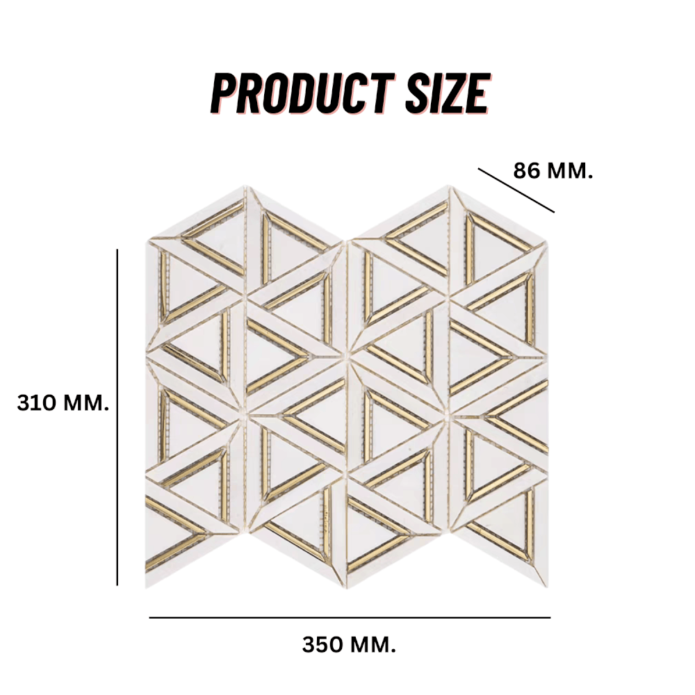 โมเสคหินอ่อน TIMELESS TILES รุ่น GRACE 35X31 ซม. สีขาว